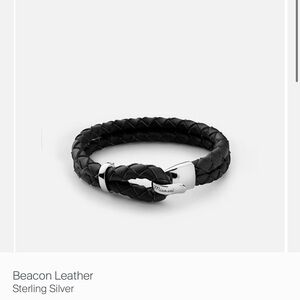Miansai black leather bracelet with silver clasp